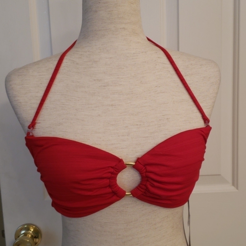 mossimo Red Bikini Top NWT - Picture 1 of 11